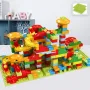 Marble Run Slide Building Block Set for Kids — Scene Building & Ball Track Construction Toy with Smiley Balls